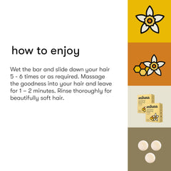 ANIHANA conditioner bar producing smooth lather for easy application benefit
