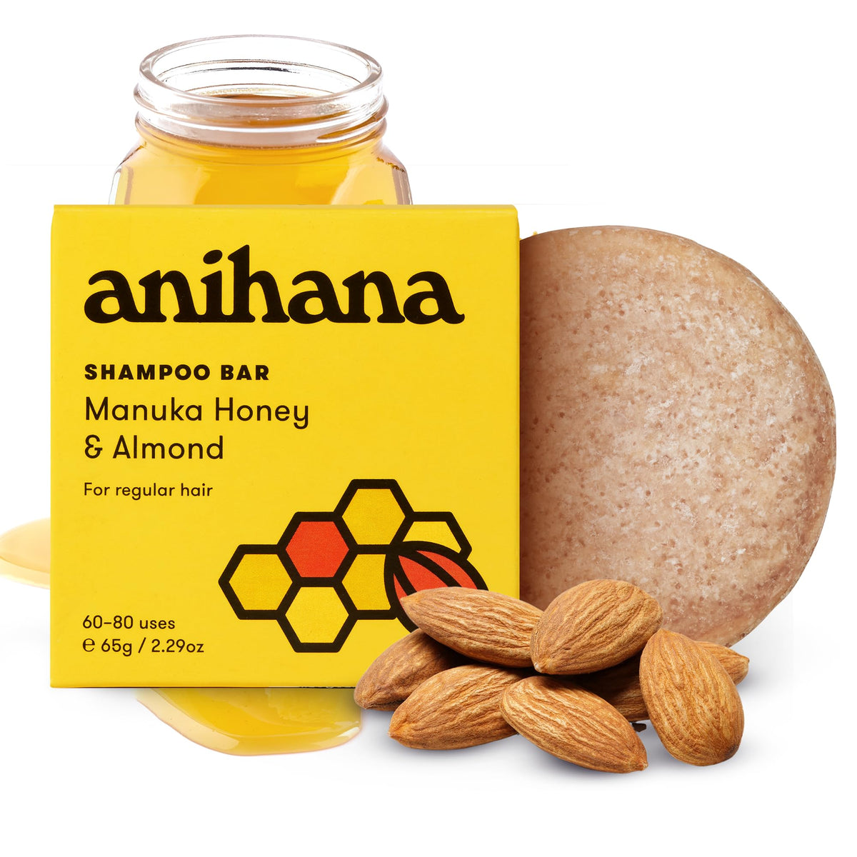 ANIHANA front packaging showing shampoo bar and eco labeling for easy identification