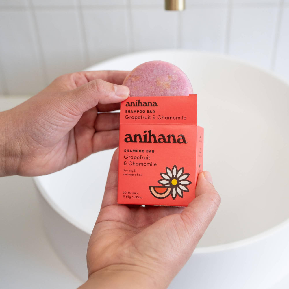ANIHANA after-wash hair styled to show hydrated, healthy-looking results