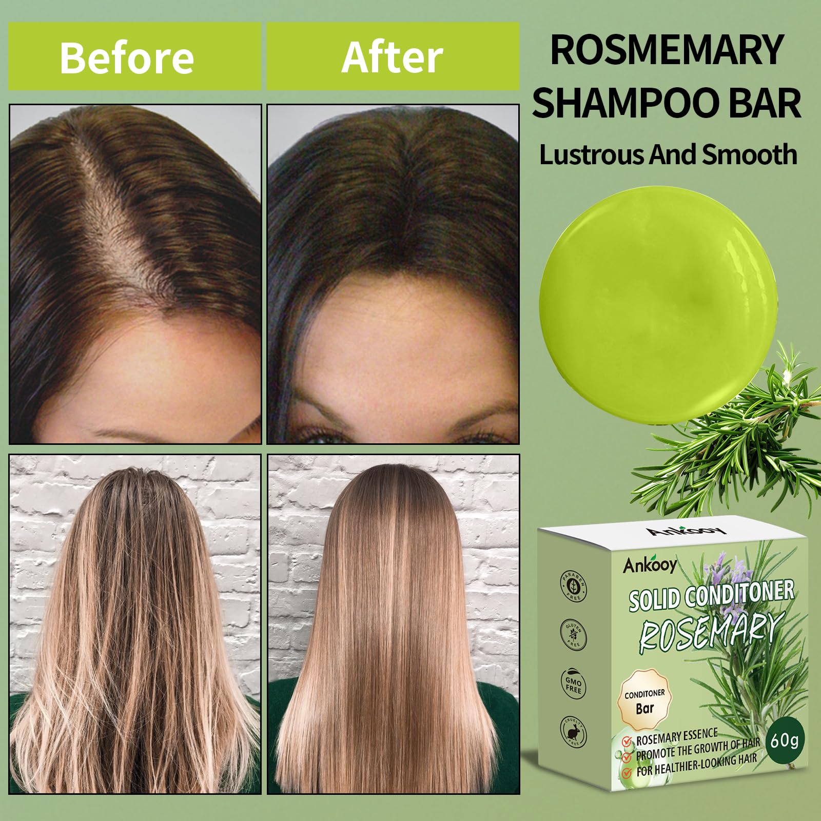 ANKOOY product label listing rosemary and natural ingredients benefits