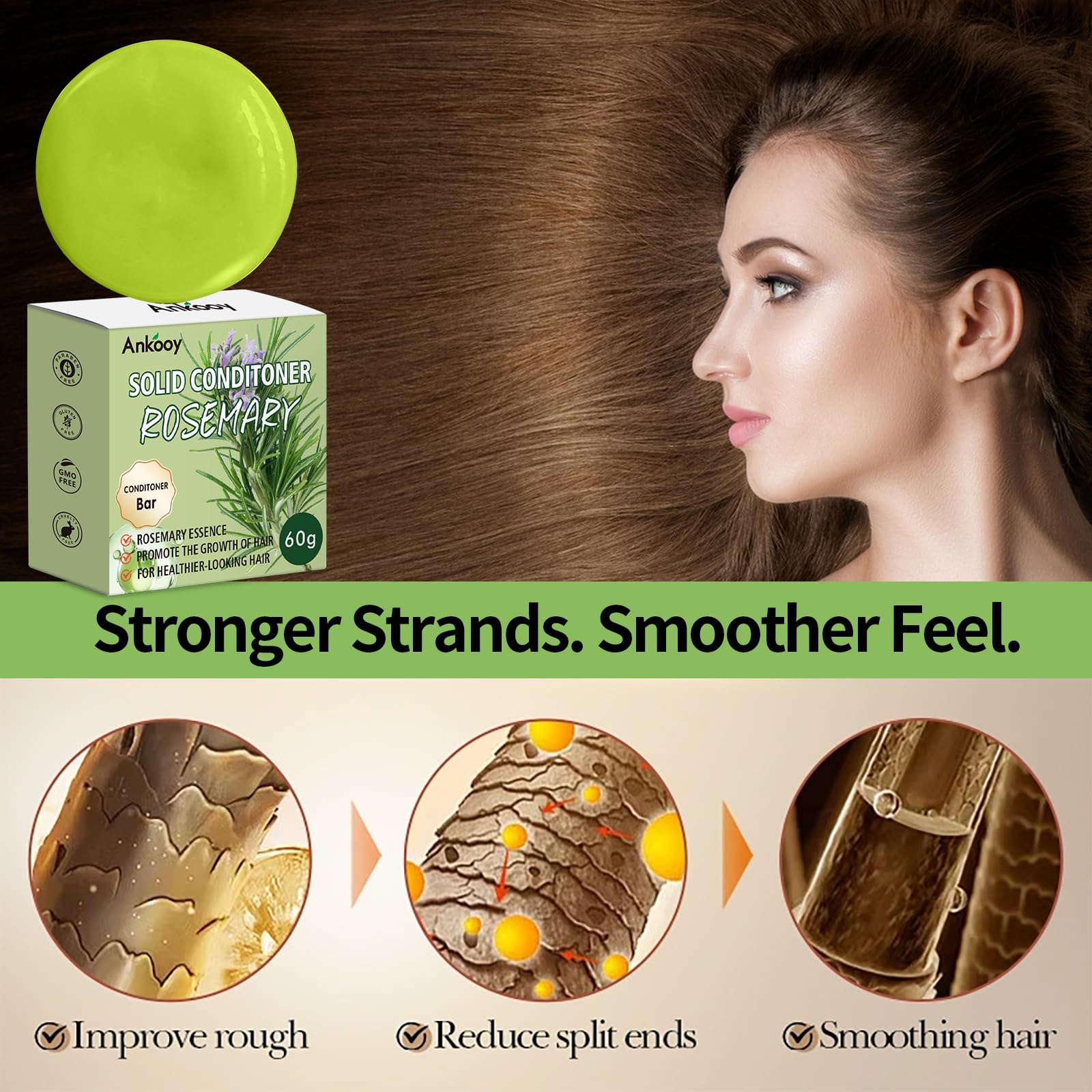 ANKOOY creamy conditioner texture demonstrating easy application benefit