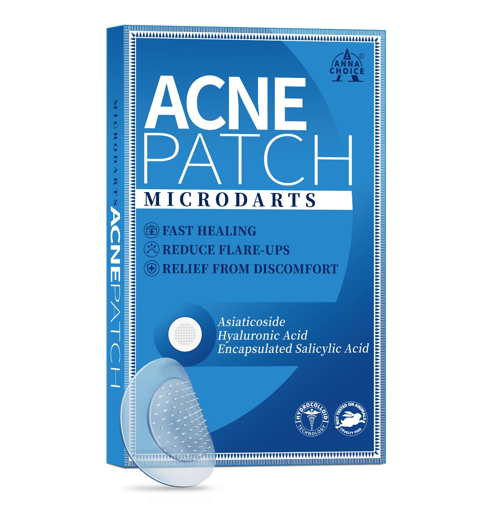 AnnaChoice front packaging showing 18-count patches and benefits