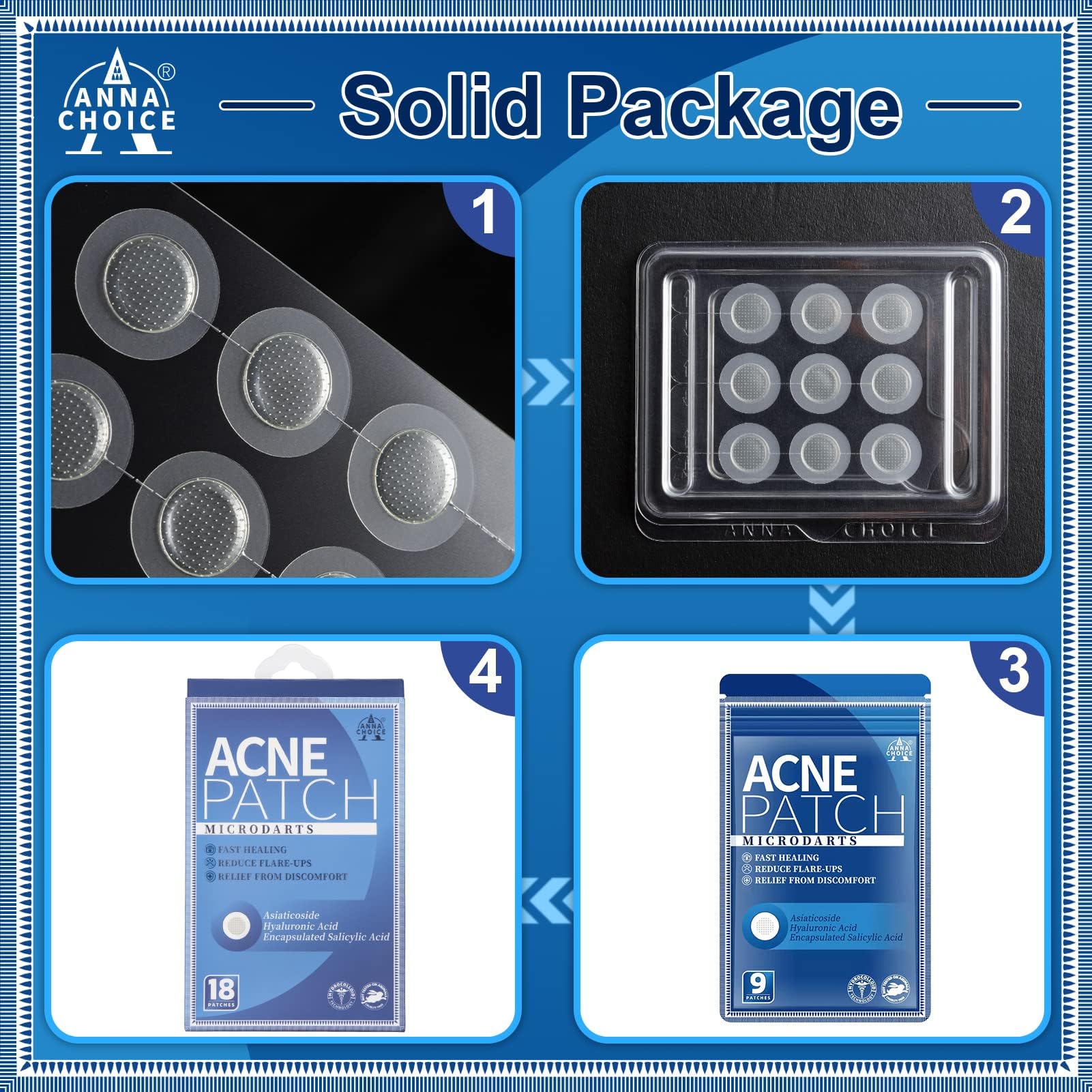AnnaChoice patch staying on skin in shower showing waterproof adhesion