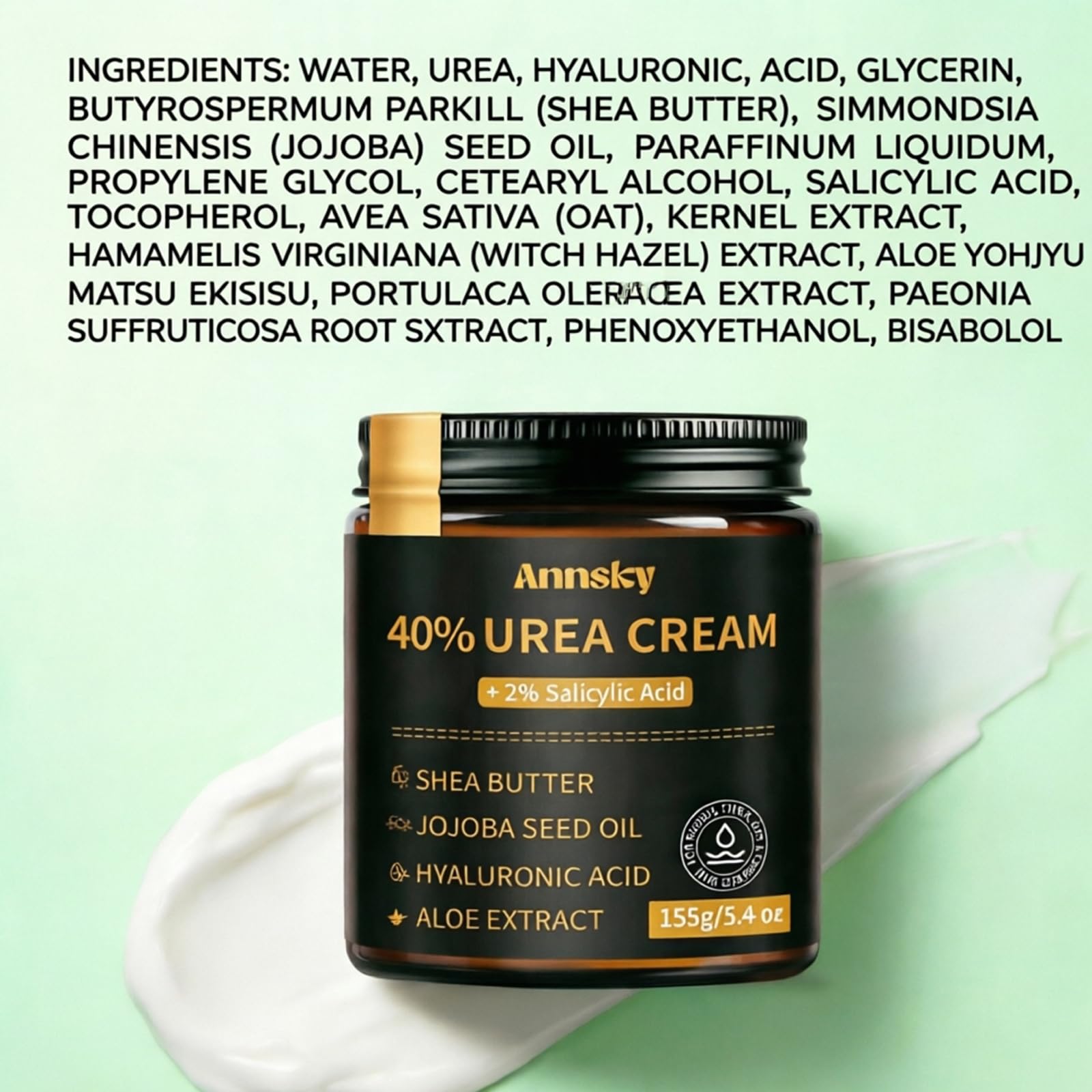 Annsky on bathroom shelf in routine setting suggesting daily moisturizing use