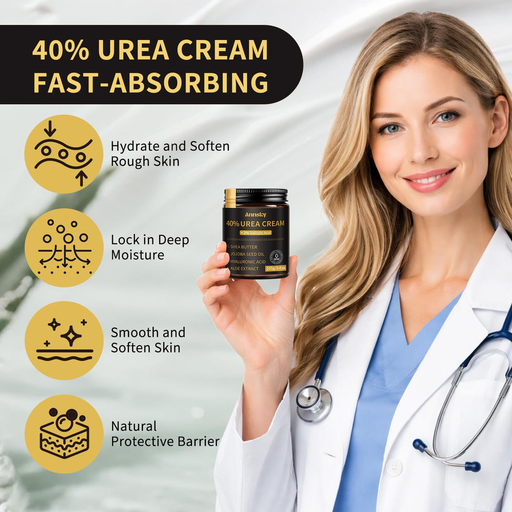 Annsky cream texture on fingertip showing rich consistency for deep hydration