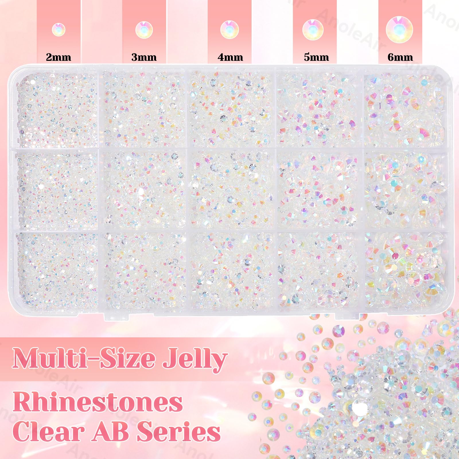 Close-up of AnoleAir facet detail showing bright reflections and vivid sparkle benefit