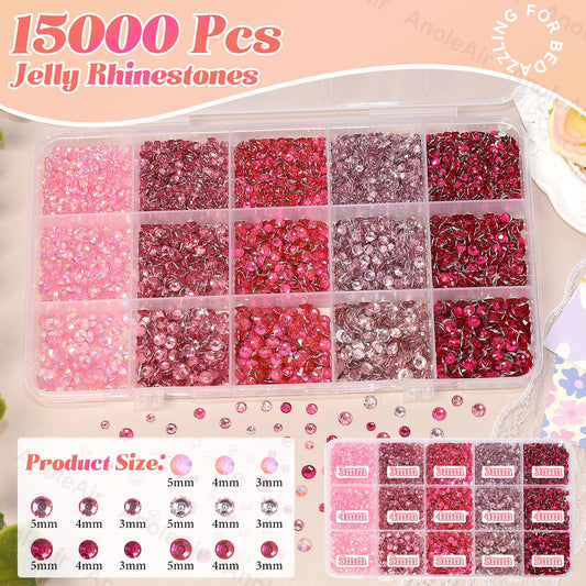 AnoleAir close-up of jelly rhinestone facets highlighting glossy light reflection benefit