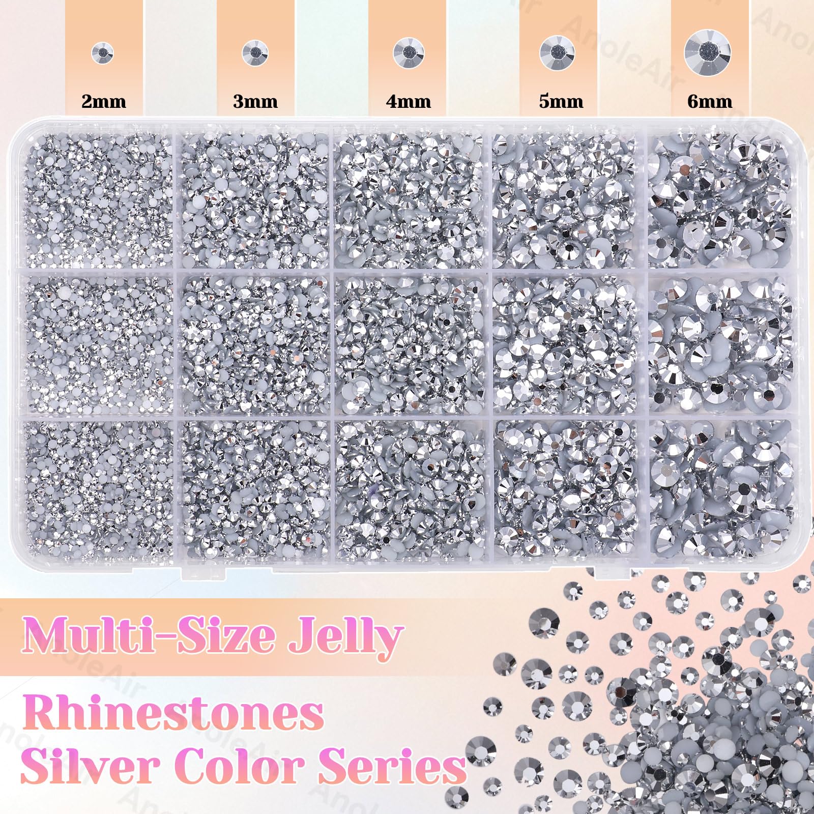 AnoleAir close-up of gem facets showing brilliant sparkle benefit for eye-catching shine