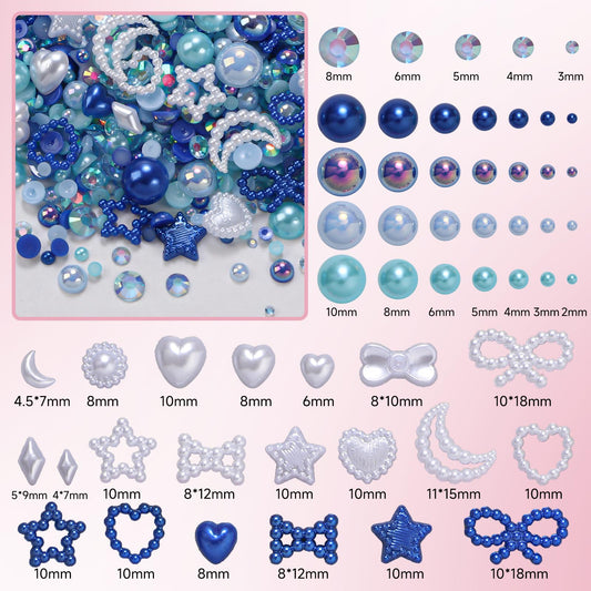 AnoleAir close-up of flatback rhinestones showing facets and easy-to-glue backs