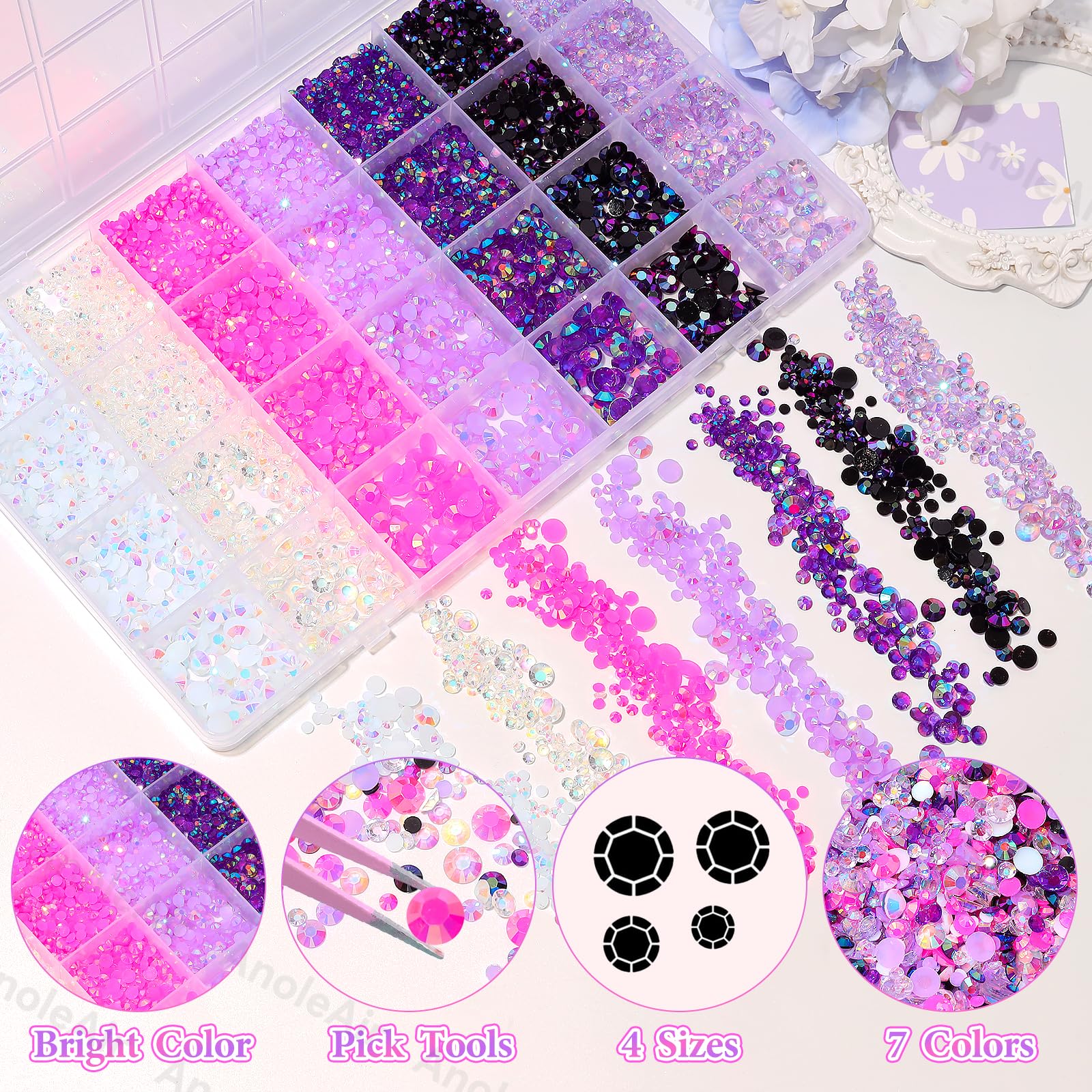 AnoleAir color range close-up highlighting pink and purple hues for coordinated designs