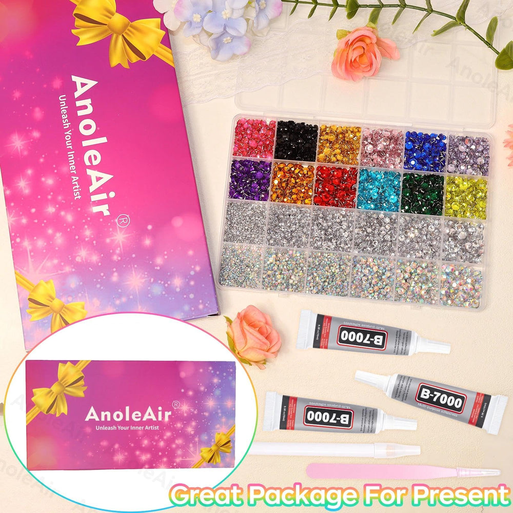 AnoleAir compartment storage box keeping mixed-size gems organized for fast access