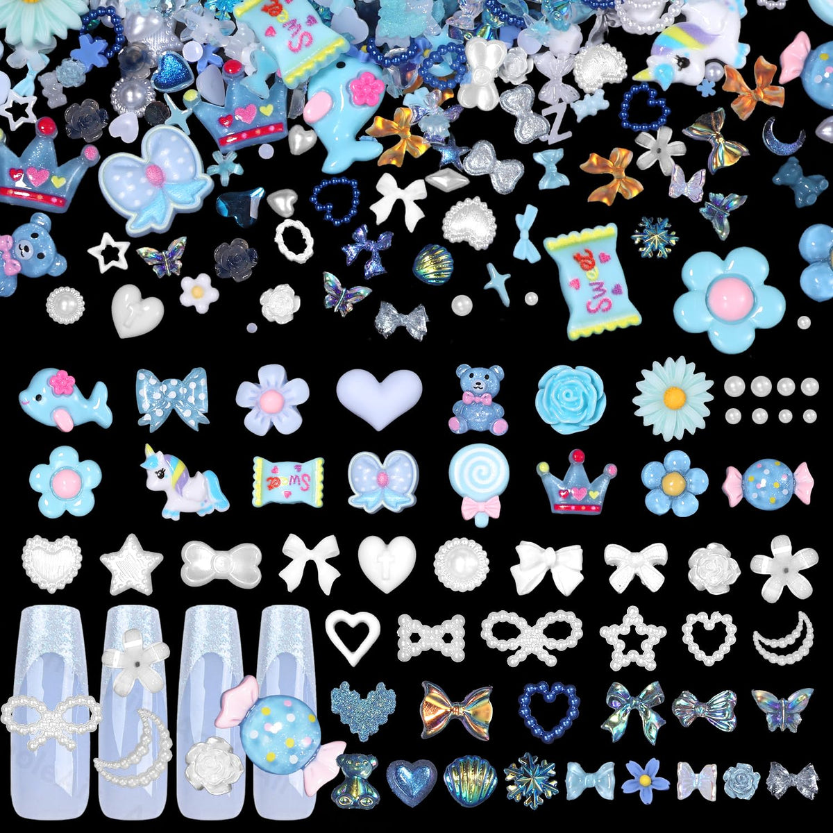 AnoleAir front packaging showing 300 blue charms, perfect for craft projects