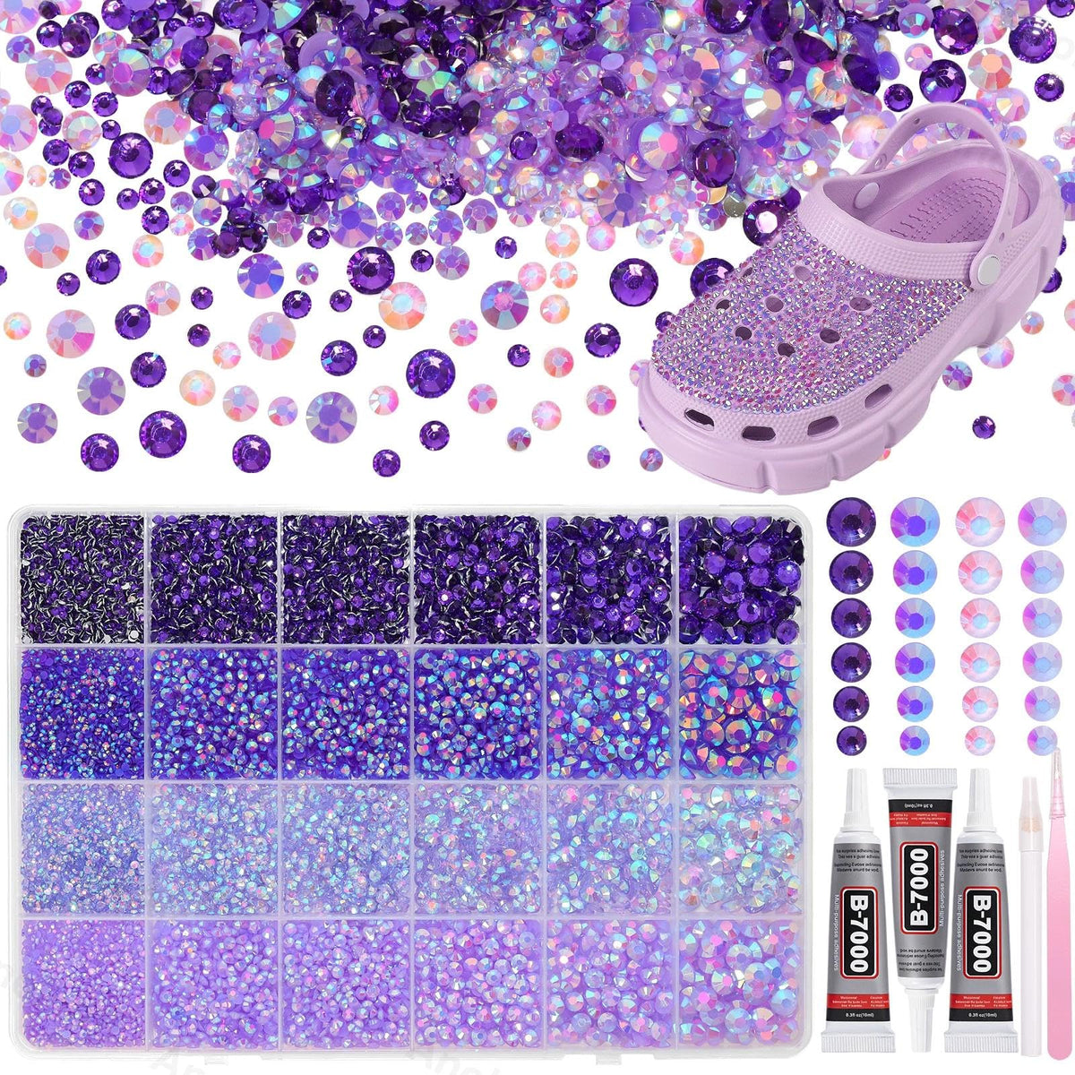 AnoleAir front packaging showing purple rhinestones and included pick-up pen for easy projects