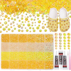 AnoleAir front packaging showing 26000 yellow rhinestones and tool for quick starts