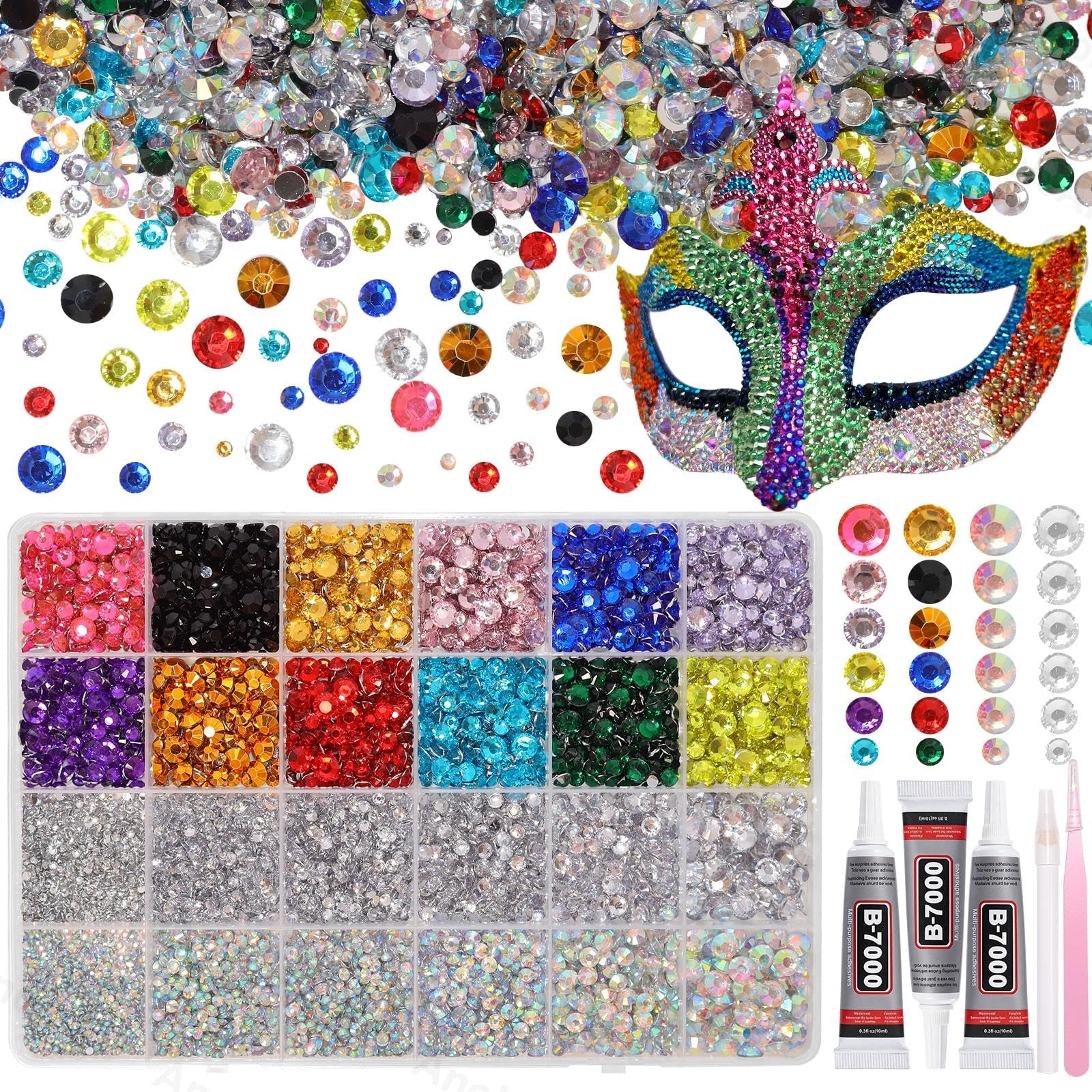 AnoleAir front packaging showing full rhinestone kit and contents benefit quick start