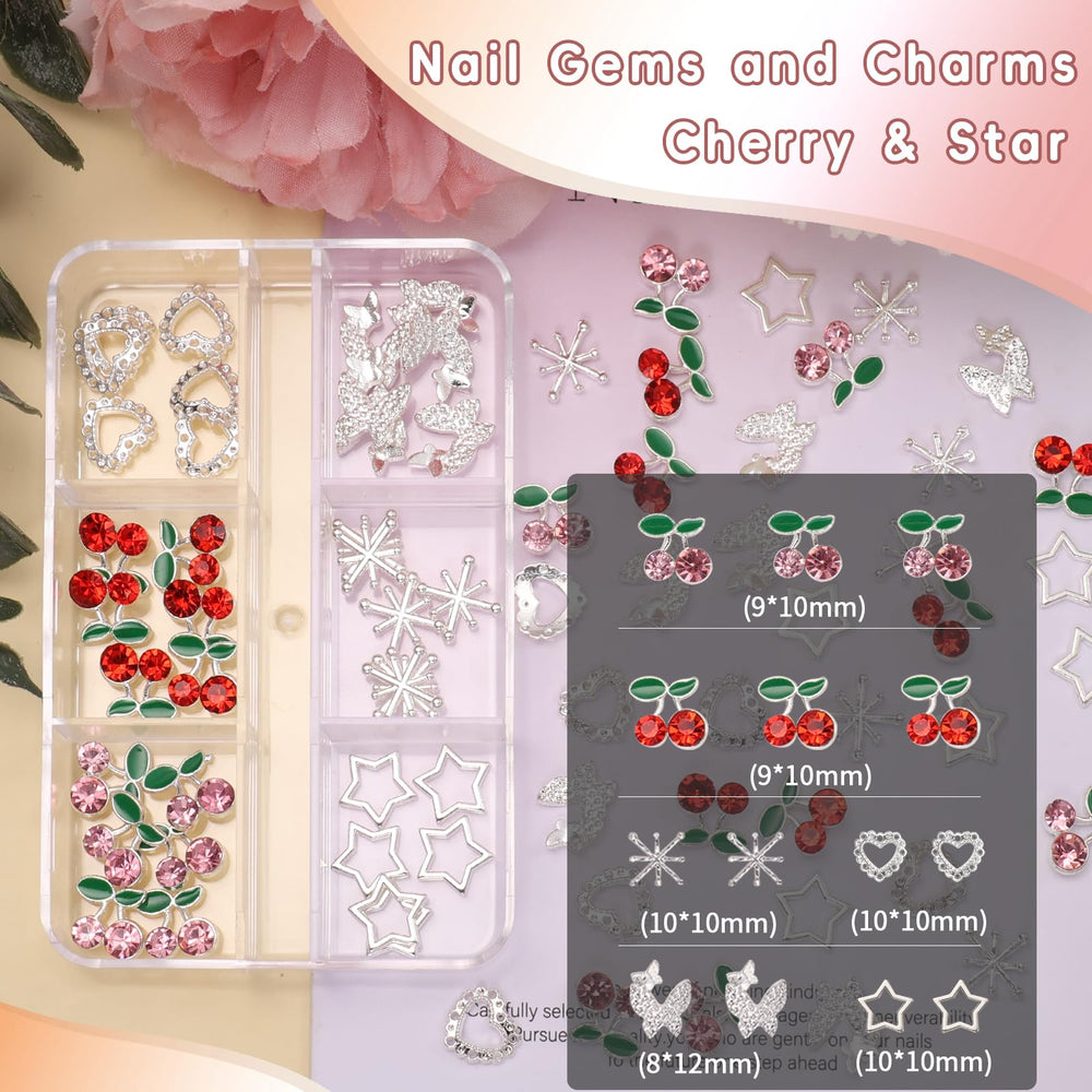 AnoleAir overhead grid showing organized 72-piece silver charm assortment for quick selection