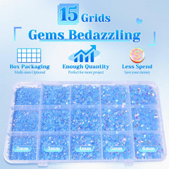 AnoleAir mixed sizes displayed in organizer to show 2mm to 6mm size variety