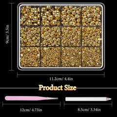 AnoleAir pearls arranged by size with ruler for scale, shows sizing accuracy benefit