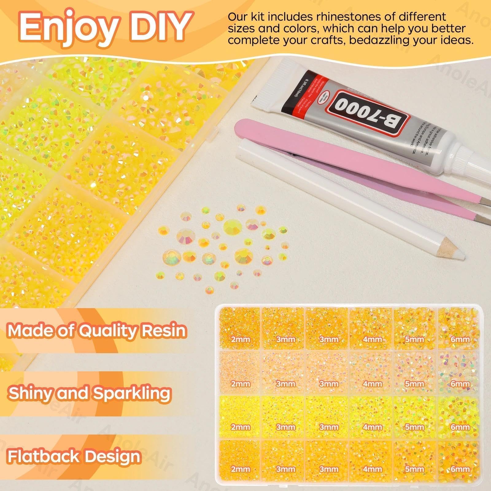 AnoleAir wax pick-up pen placing a rhinestone for precise, fast application