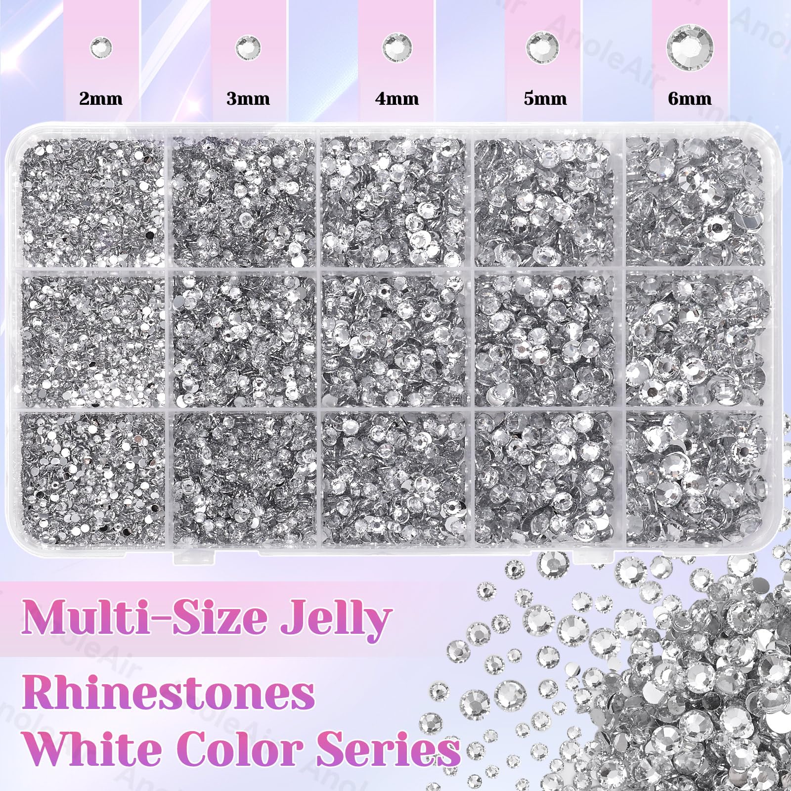 AnoleAir close-up facets of a rhinestone highlighting shine and reflective finish