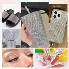 AnoleAir gems used on nails and festival makeup showcasing cosmetic-friendly sparkle
