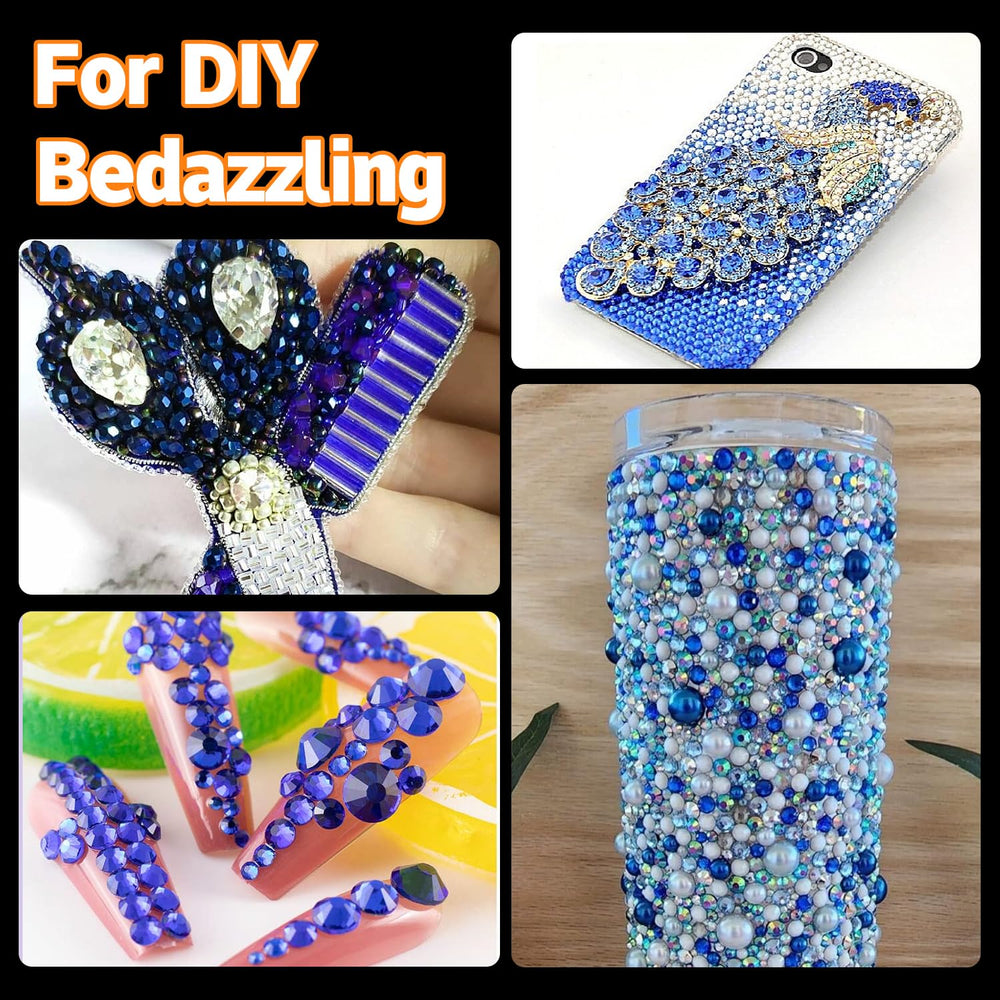 AnoleAir rhinestones applied to a manicure demonstrating wearable sparkle and secure placement
