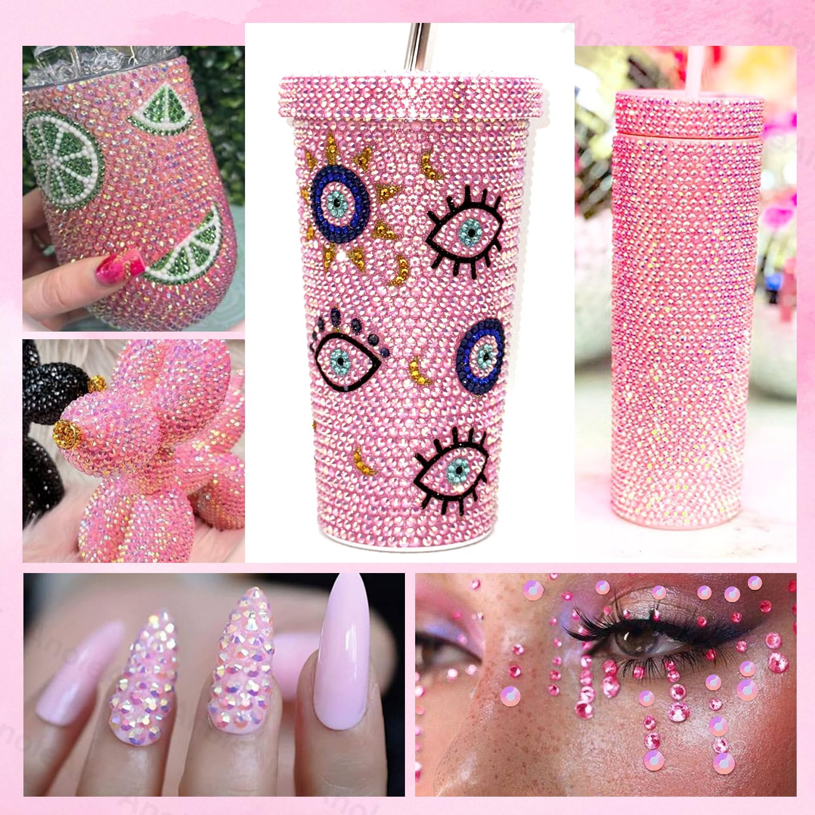 AnoleAir rhinestones decorating a phone case showing finished sparkle and durable embellishment