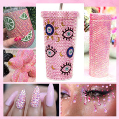 AnoleAir rhinestones decorating a phone case showing finished sparkle and durable embellishment