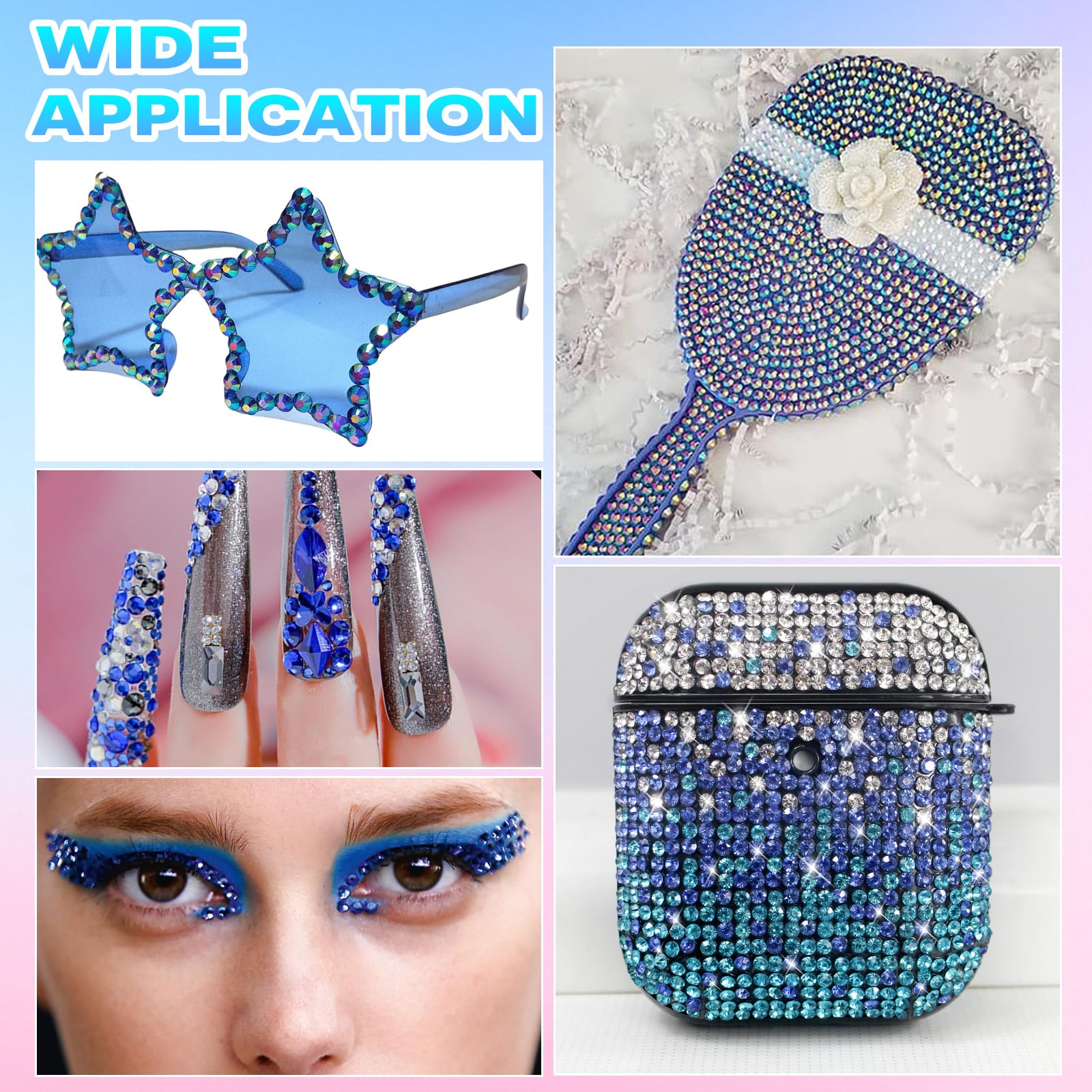AnoleAir rhinestones applied to a tumbler demonstrating durable decorative effect