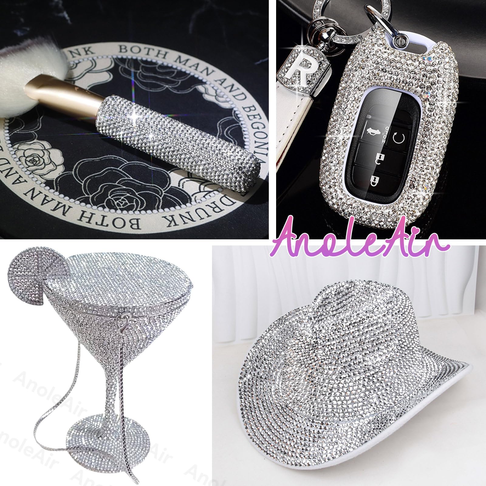 AnoleAir rhinestones in hand to show scale and how many pieces fit in a project