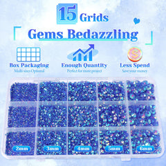 AnoleAir size comparison of 2mm to 6mm rhinestones for planning detailed craft designs