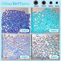 AnoleAir size comparison of 3mm, 4mm, 5mm, 6mm gems for precise project planning and scale