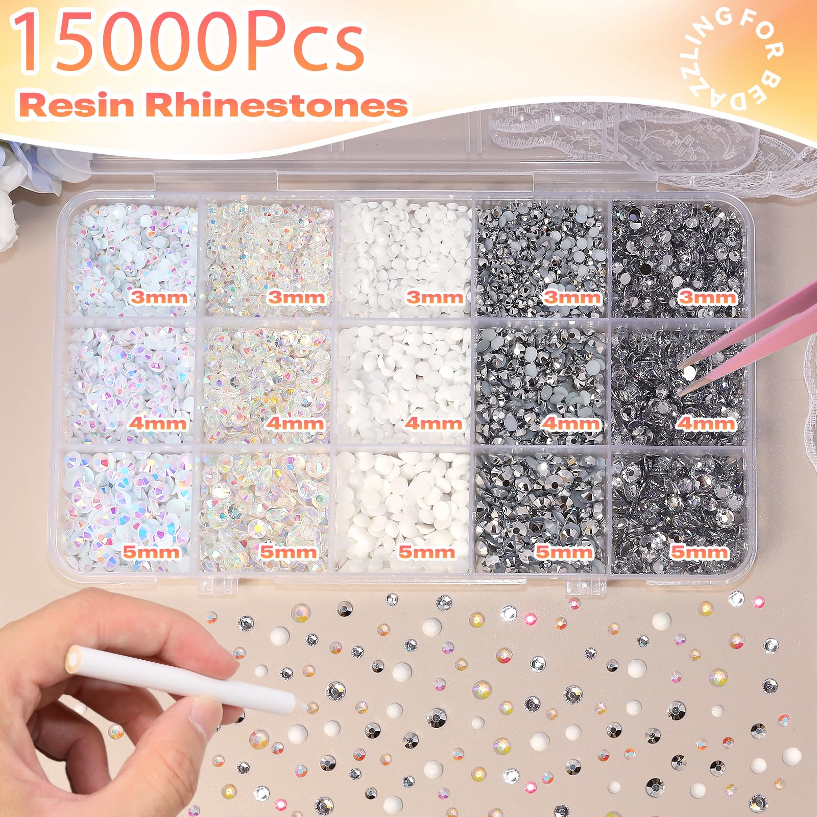 AnoleAir tweezers and pickup pencil included for precise placement and efficiency