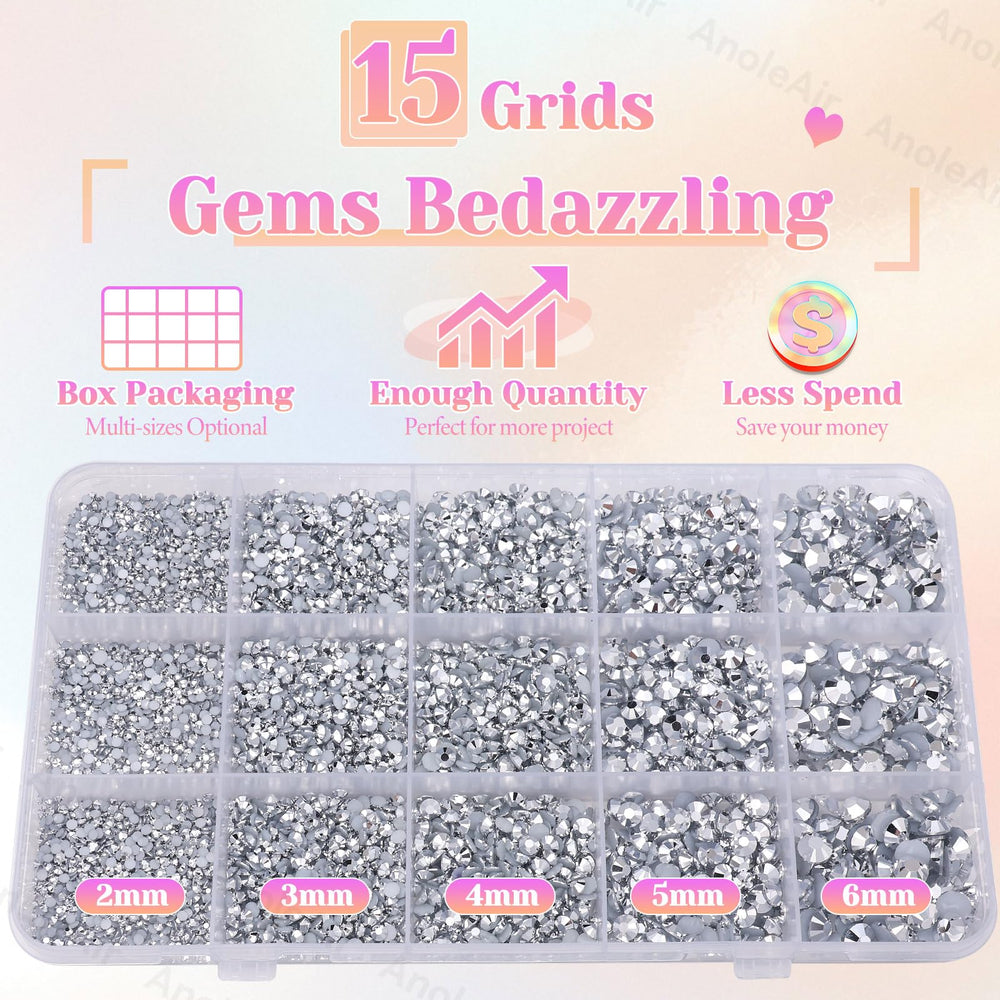 AnoleAir tweezer and pickup pencil with gems for precise placement benefit of control