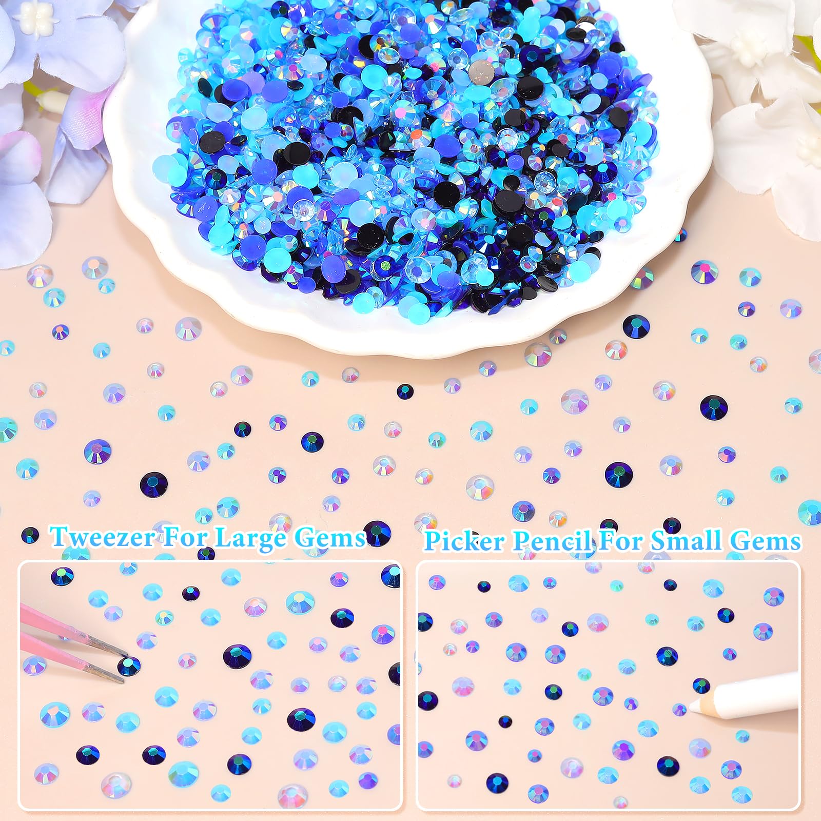 AnoleAir picker pencil and tweezers with gems for accurate application benefit