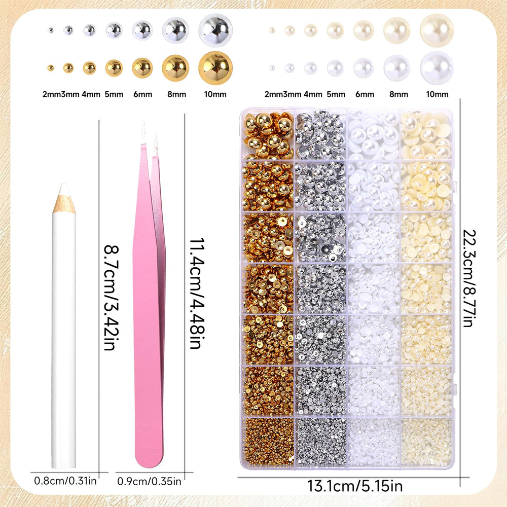 AnoleAir included tweezer and pickup pencil beside pearls for precise placement