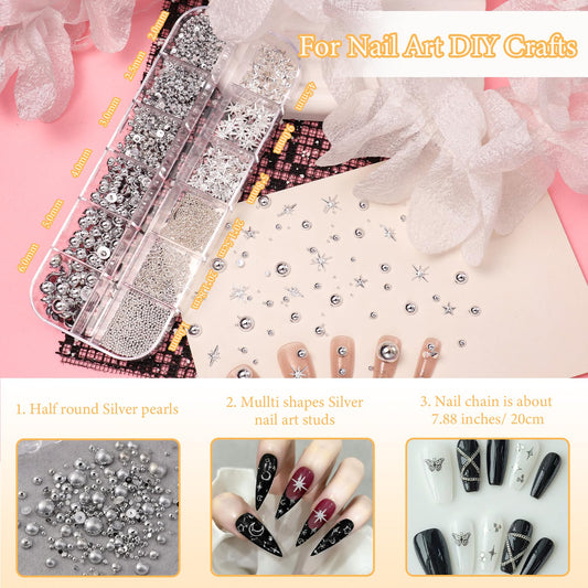 Close-up of Anower half-pearls highlighting smooth finish and easy adhesion