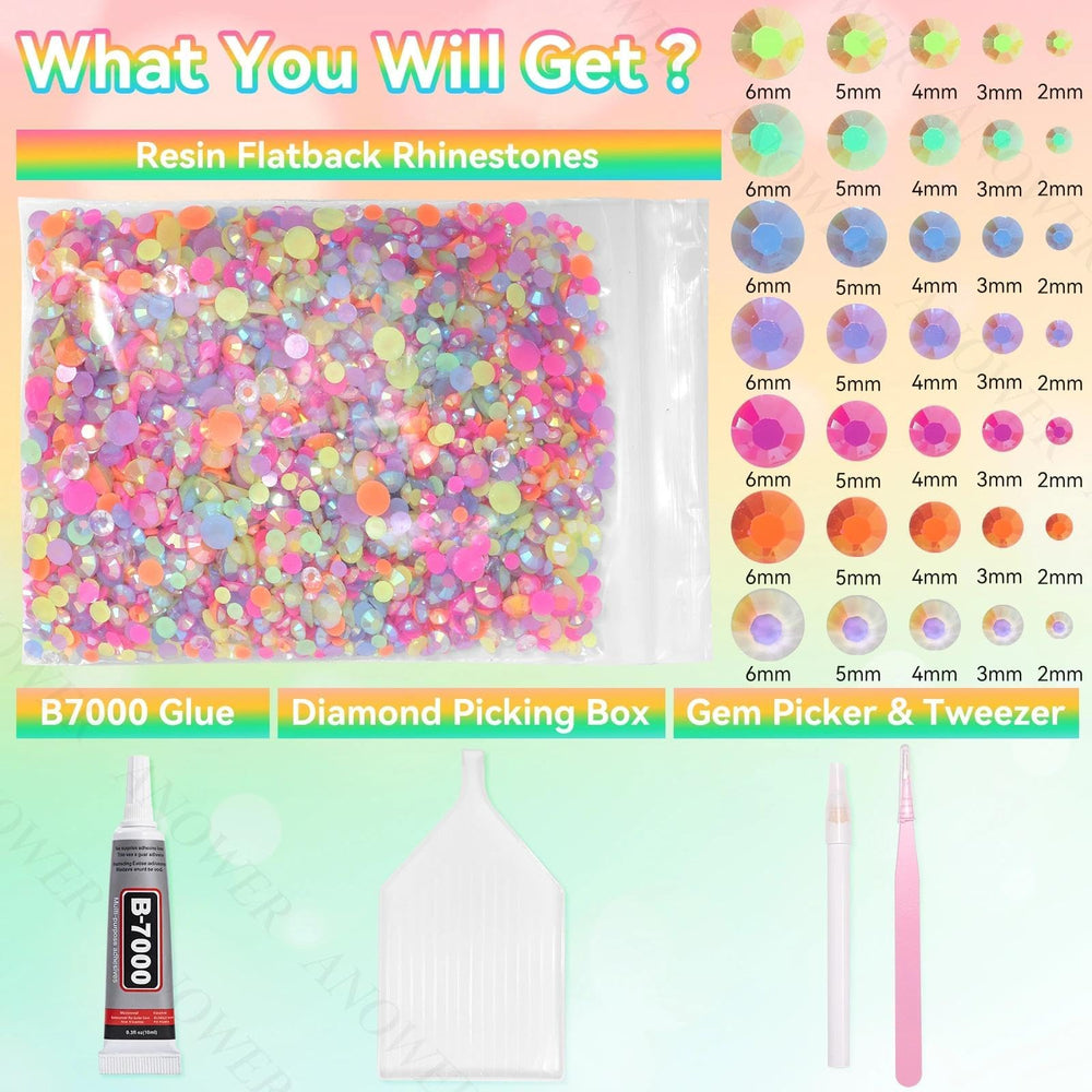 Anower gem picker and tweezers set arranged to demonstrate precise placement benefit