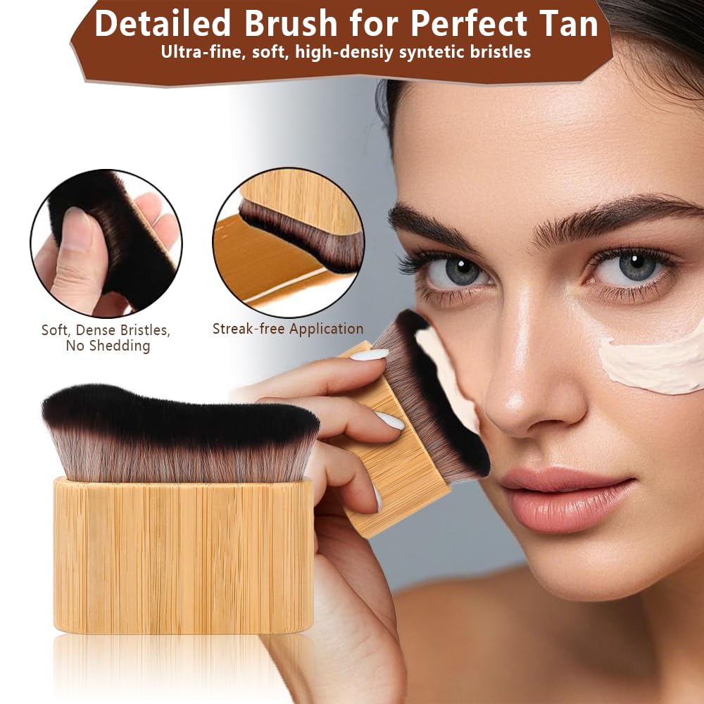 ANSPHIE wavy body brush head showing larger contact area for faster blending benefit