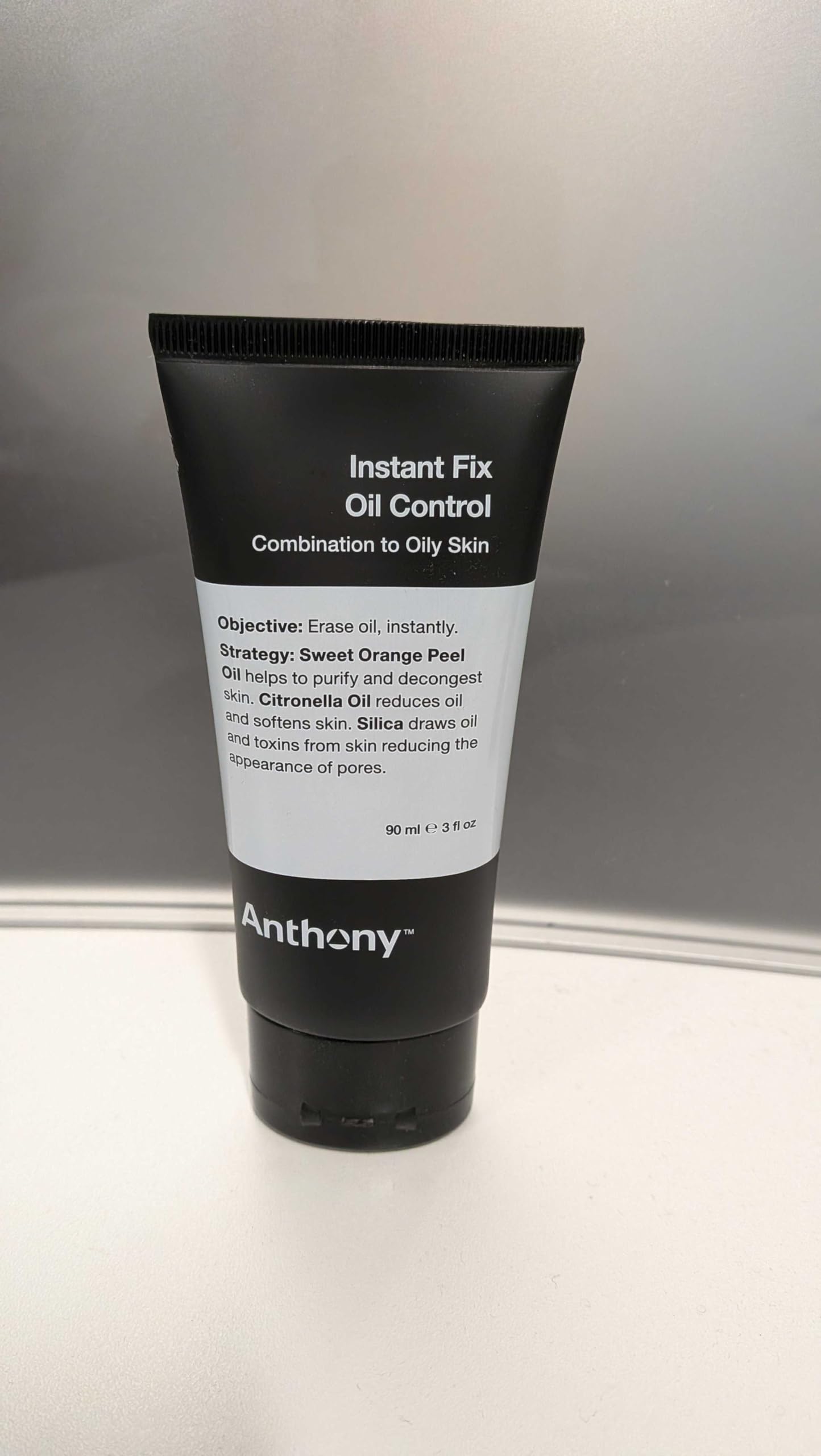 Anthony on bathroom counter lifestyle showing daily routine convenience and fresh look benefit