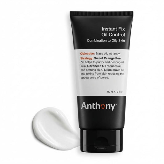 Anthony front bottle showing clean packaging and immediate oil control benefit