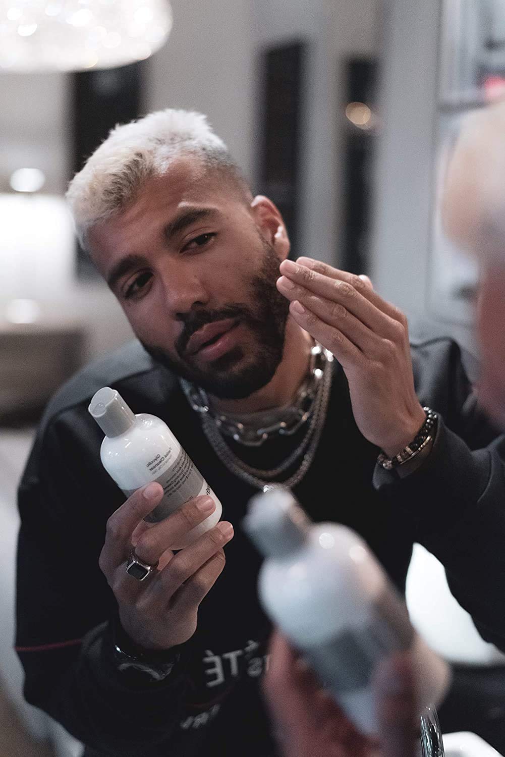 Anthony Glycolic in-use pre-shave application on beard prepping for a closer shave benefit