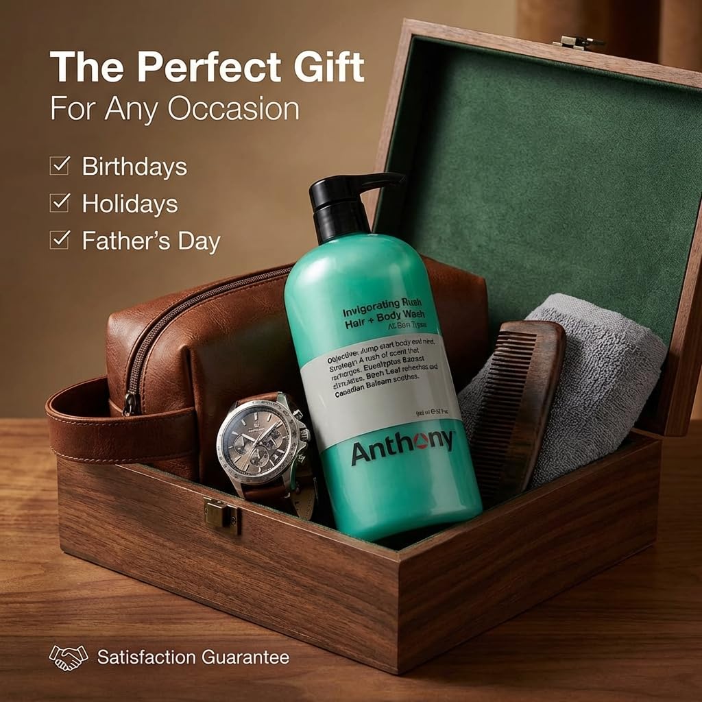 Anthony lifestyle bathroom scene conveying energized shower start and uplifting scent