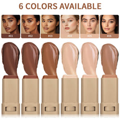 Anweina application on cheek blending to show natural coverage benefit