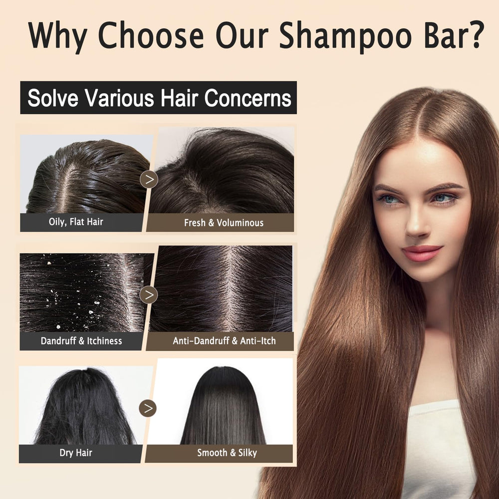 Anweina bar applied to wet hair showing easy scalp coverage