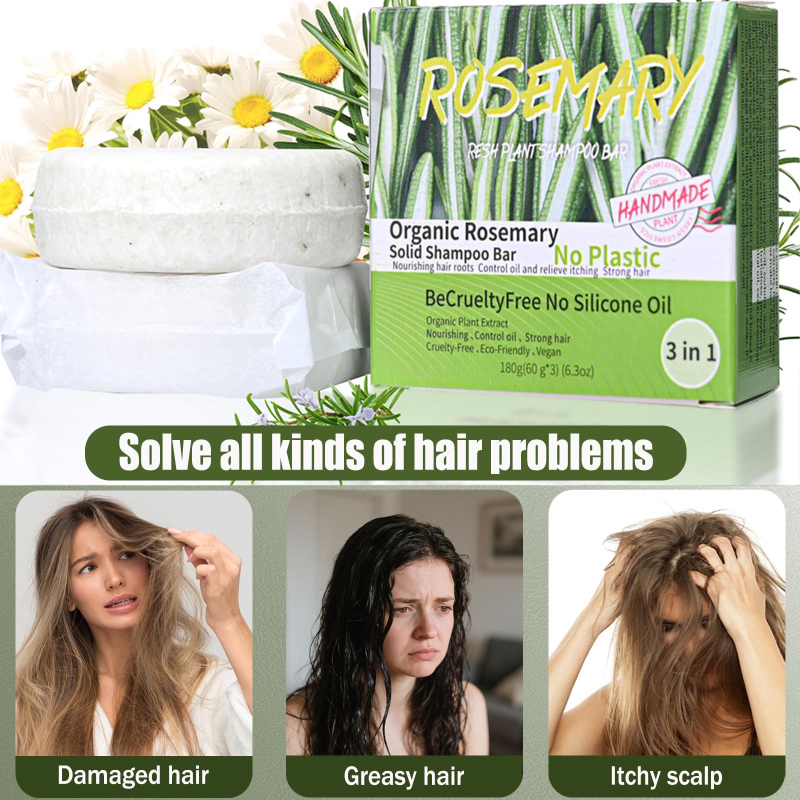 Anweina shampoo bar on bathroom shelf lifestyle shot showing eco-friendly routine