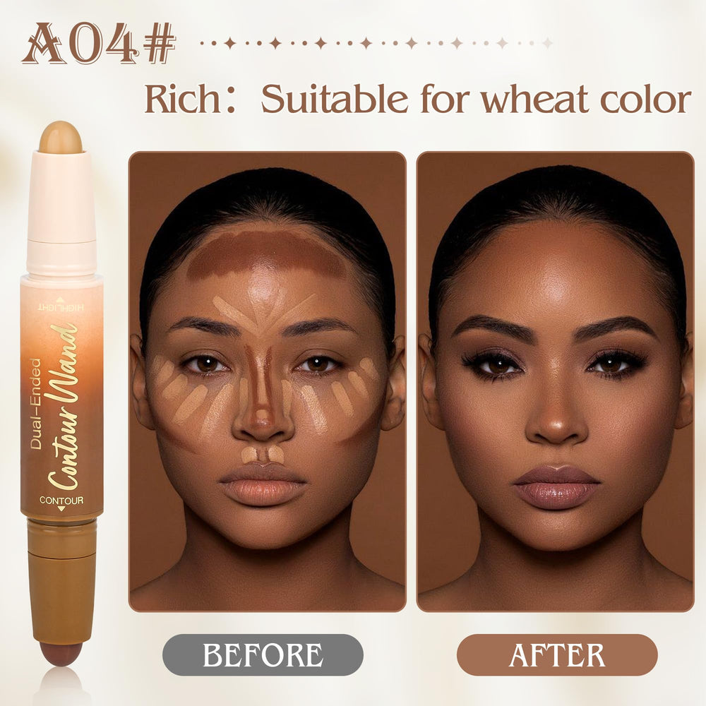Anwuozu application on cheek demonstrating contour and highlight effect