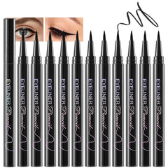 Anwuozu front packaging showing 12 matte black eyeliner pens and value pack benefit