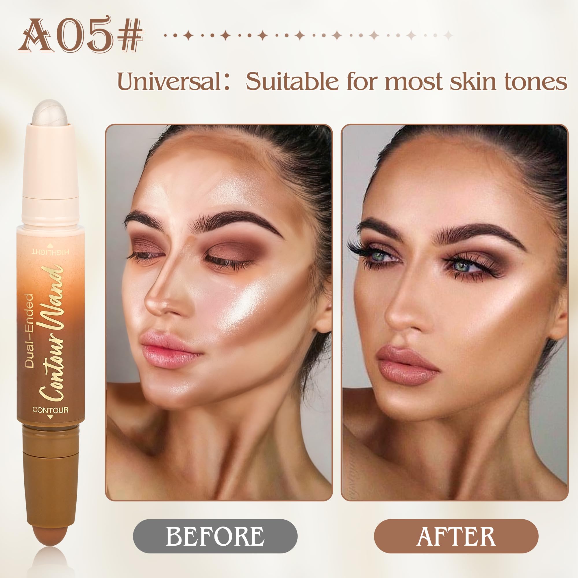 Anwuozu being applied to cheekbone for contouring, instant sculpting benefit
