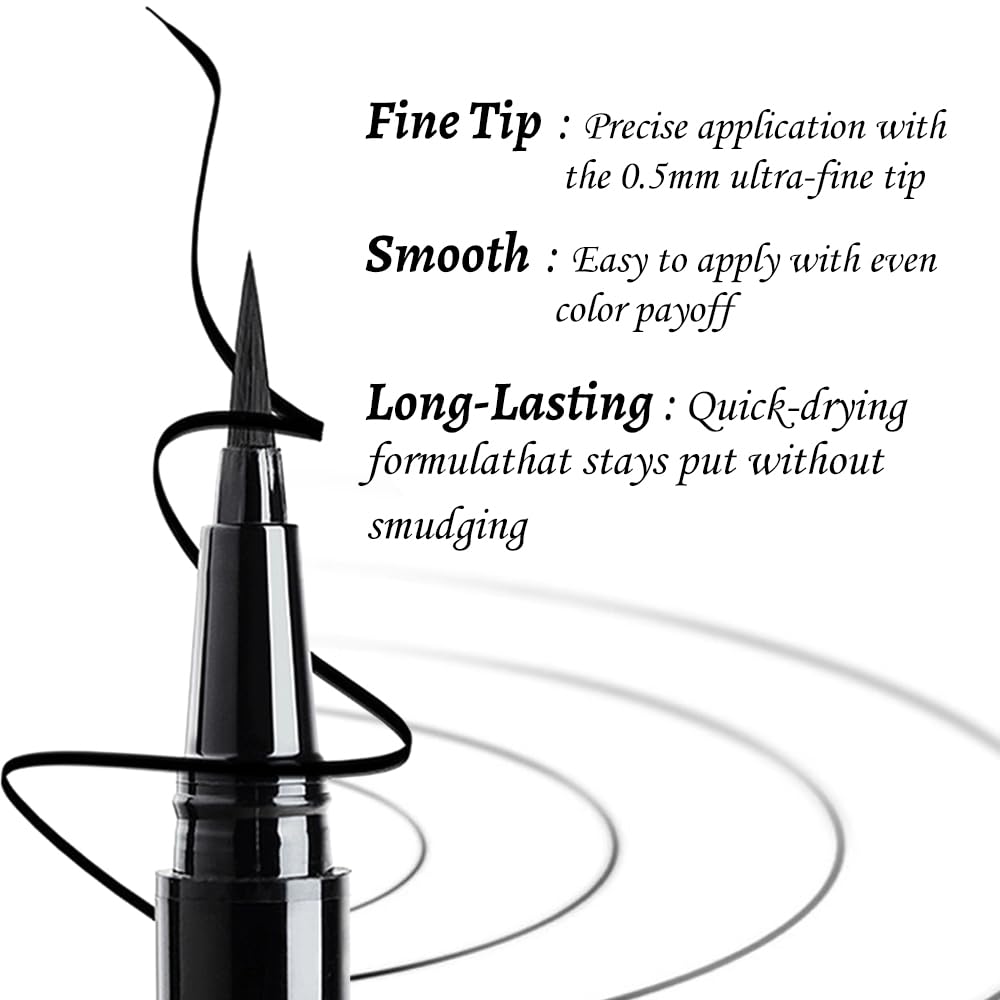 Anwuozu ink stroke swatch showing rich matte black color and quick-dry finish
